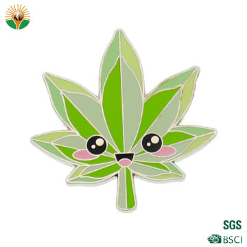 China Manufacturer Custom Crafts No MOQ Flower Grass Tree Leaf Weed Enamel Pin